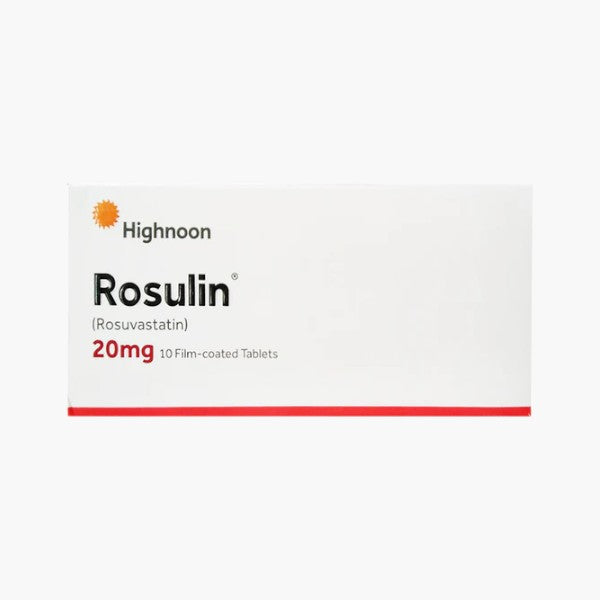 Rosulin (Rosuvastatin) Tablets 20mg, 10 Ct - Highnoon