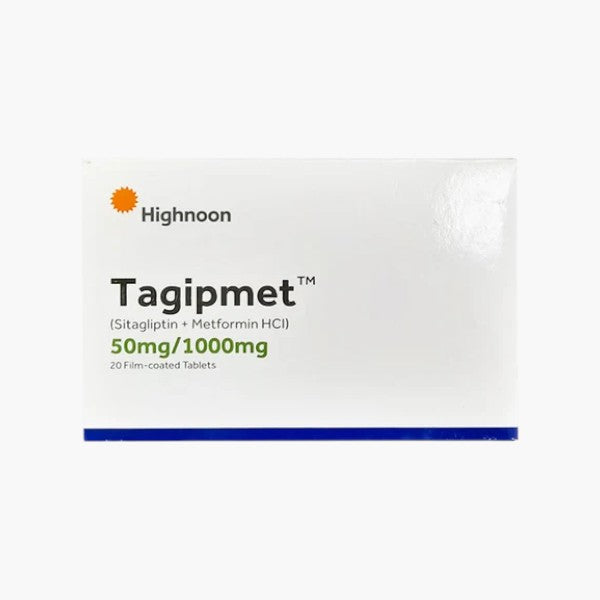 Tagipmet XR (Sitagliptin/Metformin) Tablets 50mg/1000mg 20 Ct - Highnoon