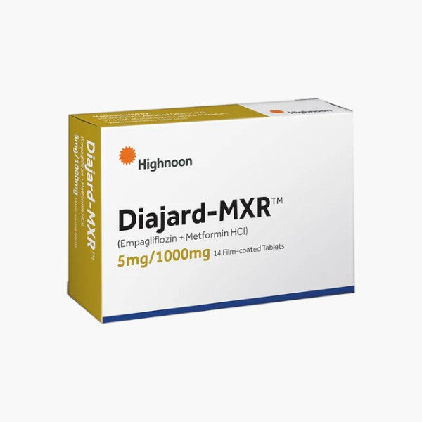 Diajard-MXR (Empagliflozin/Metformin) 5mg/1000mg Tablets, 14 Ct - Highnoon