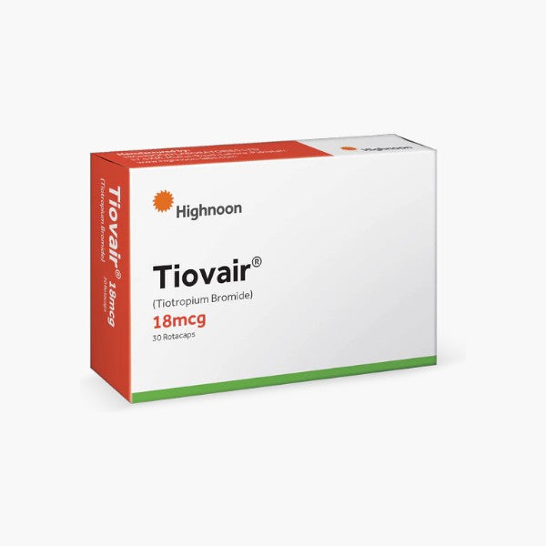 Tiovair (Tiotropium Bromide) Capsules, 18mcg 30 Ct - Highnoon