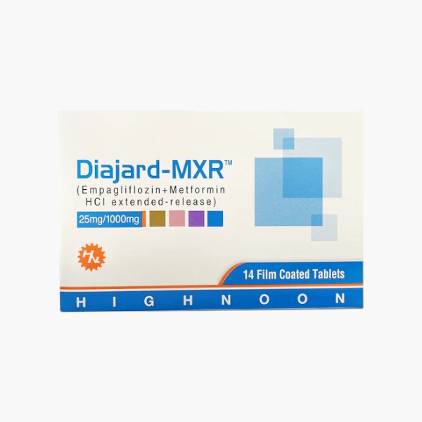 Diajard-MXR (Empagliflozin/Metformin) 25mg/1000mg Tablets, 14 Ct - Highnoon