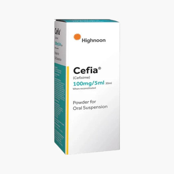 Cefia 100mg/5ml Dry Suspension, 30ml - Highnoon