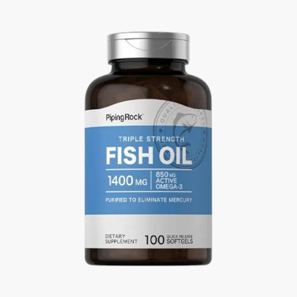 Triple Strength Omega-3 Fish Oil 1400 mg (850 mg Active Omega-3), 100 Quick Release Softgels
