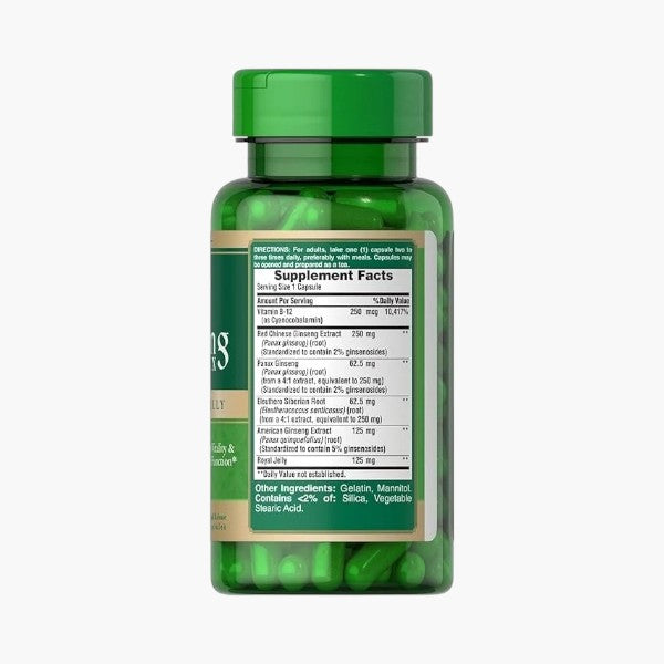 Korean Ginseng Extract 100 mg, 60 Caps