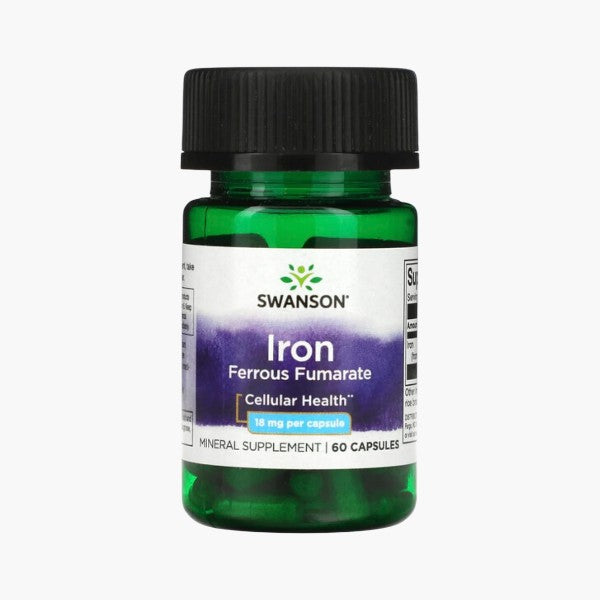 Iron Ferrous Fumarate, 18 mg, 60 Capsules