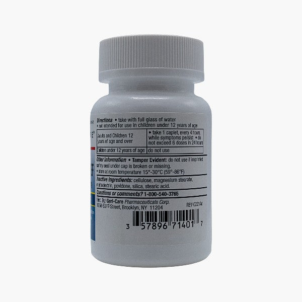 GeriCare Guaifenesin 400mg Expectorant Caplets, Mucus Relief 100 Count (Pack of 1)