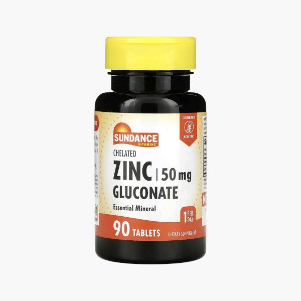 Chelated Zinc Gluconate, 50 mg, 90 Tablets