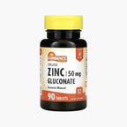 Chelated Zinc Gluconate, 50 mg, 90 Tablets