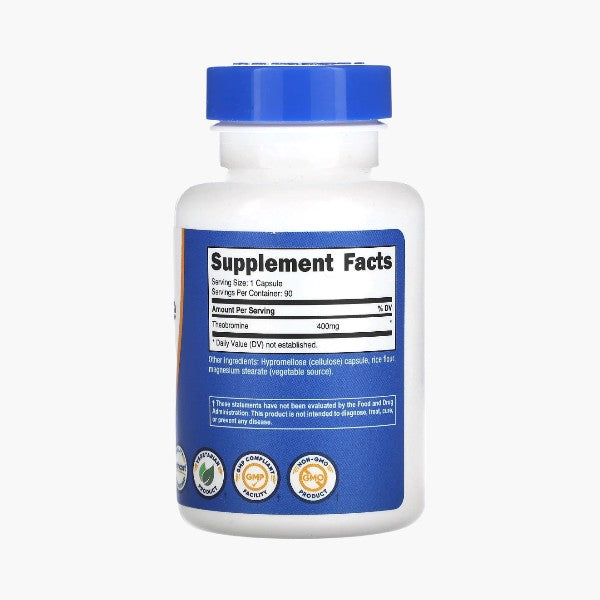 Theobromine, 400 mg, 90 Capsules