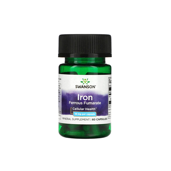 Iron Ferrous Fumarate, 18 mg, 60 Capsules