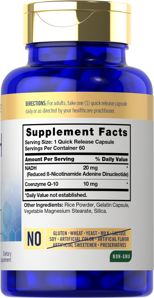 NADH CoQ10 20mg | 60 Capsules