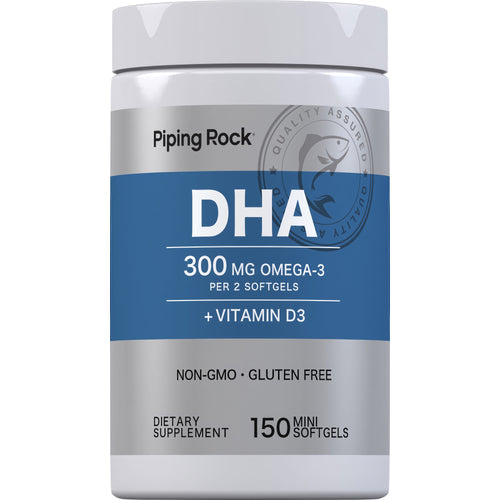 DHA 300 mg (per serving) plus Vitamin D3, 150 Mini Softgels