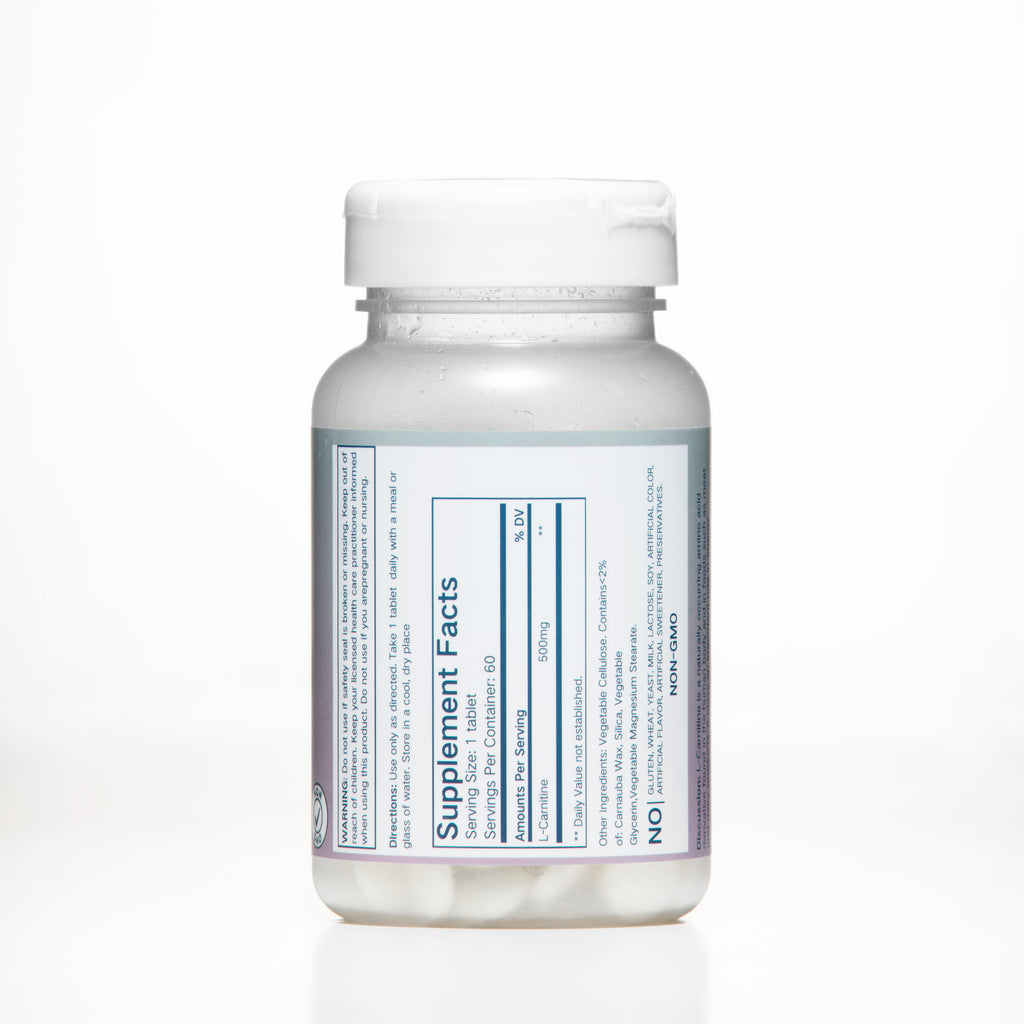 Supplify L-Carnitine 500mg – 60 Tablets