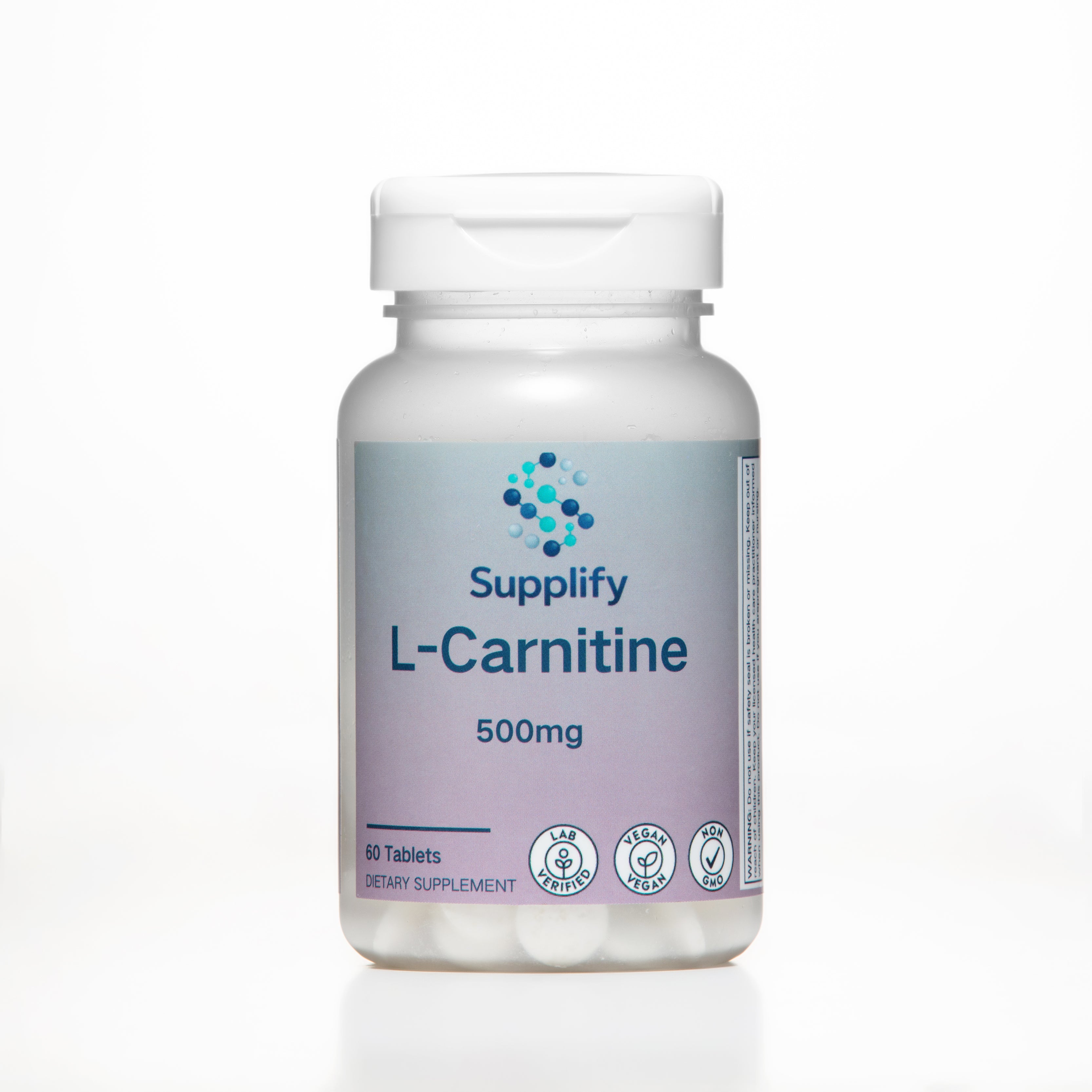 Supplify L-Carnitine 500mg – 60 Tablets