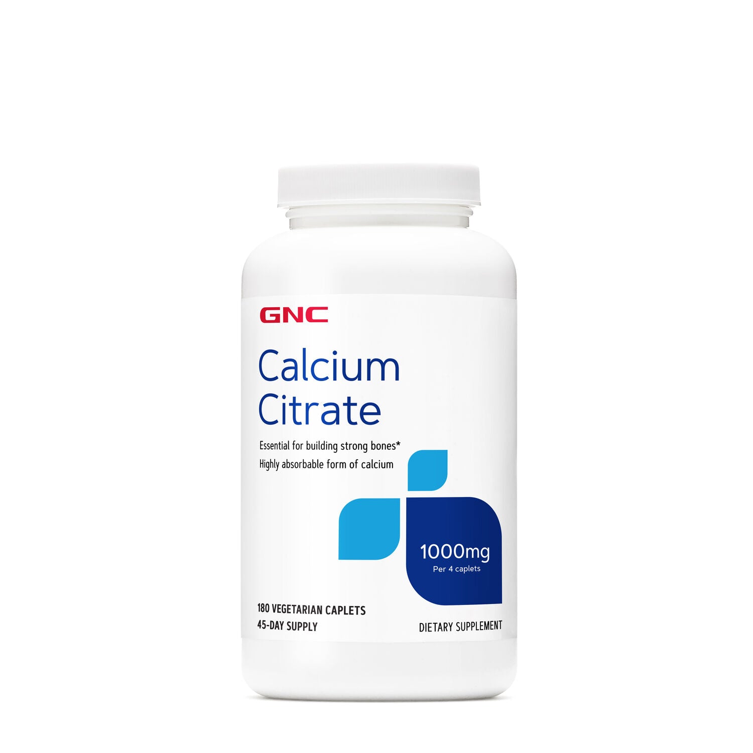 GNC Calcium Citrate 1000 mg - 180 Vegetarian Caplets