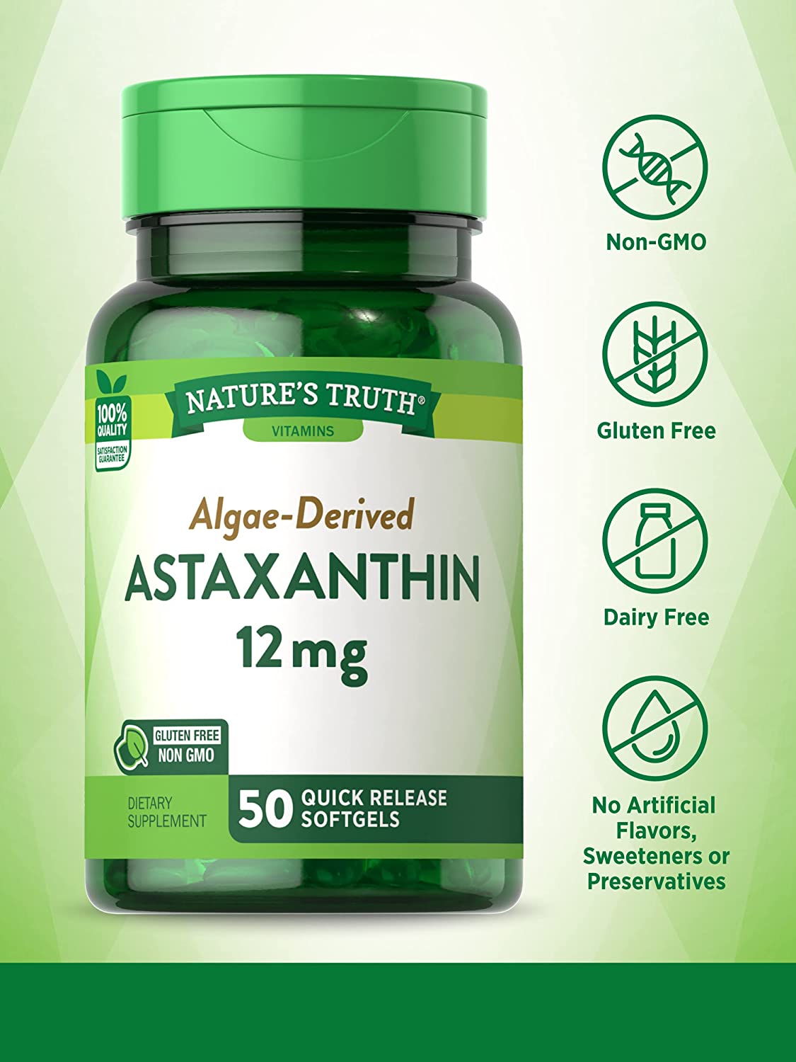 Astaxanthin - 12mg, 50 Softgels