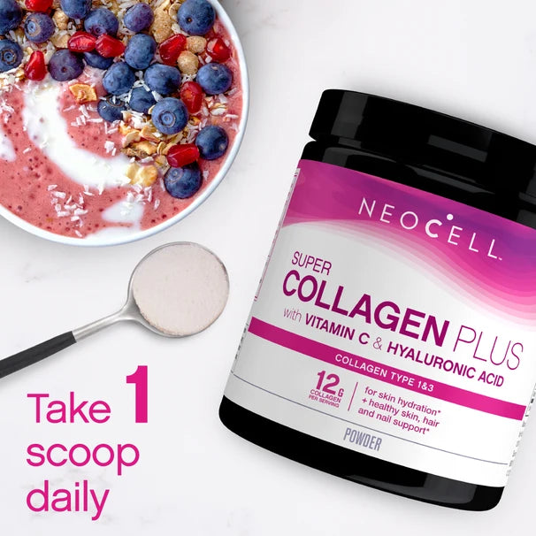 Neocell Super Collagen Plus with Vitamin C & Hyaluronic Acid Powder - 195 g