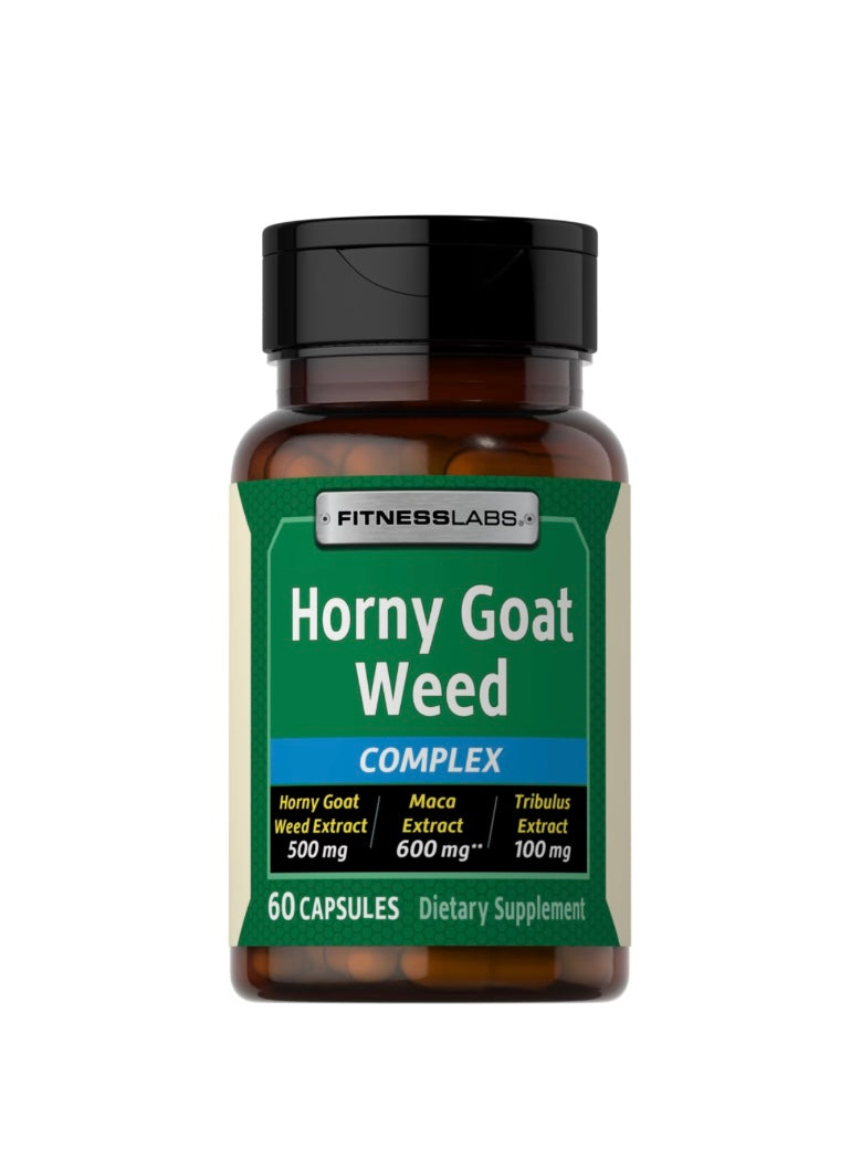 Horny Goat Weed Complex, 500 mg (per serving), 60 Capsules