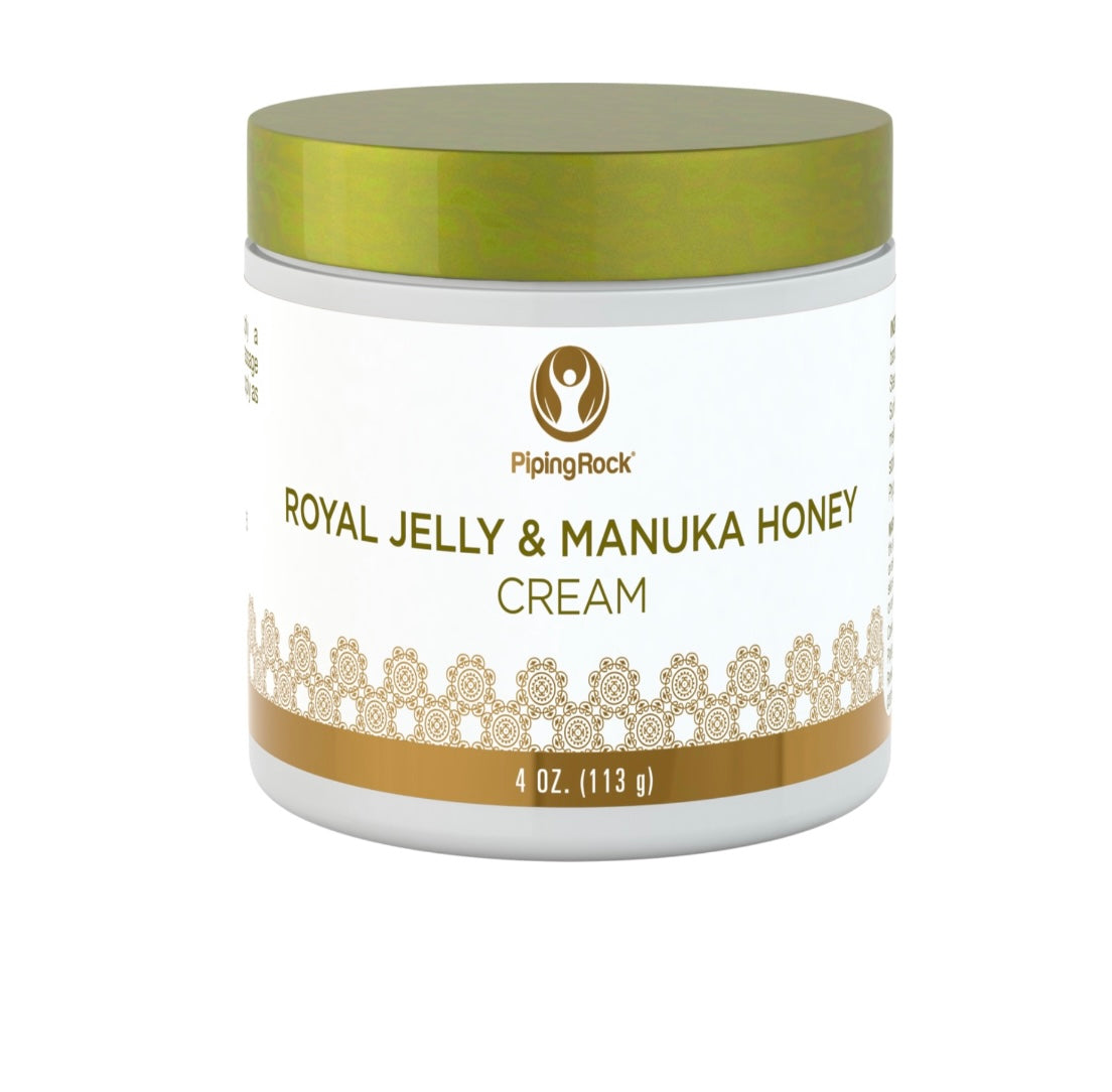 Manuka Honey Cream with Royal Jelly, 4 oz (113 g) Jar