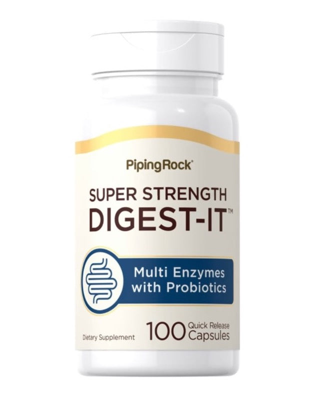 Digest-IT Multi Enzymes Super Strength with Probiotics, 100 Quick Release Capsules