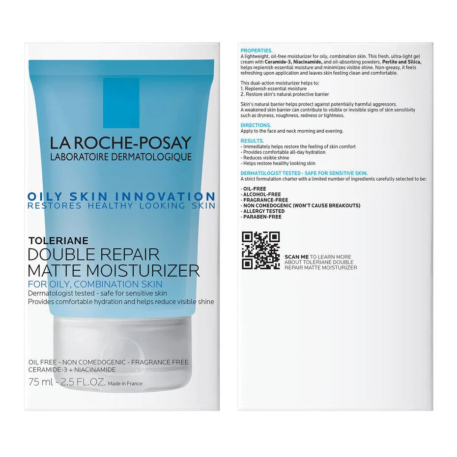 La Roche Posay Toleriane Double Repair Matte Face Moisturizer For Oily Skin - 75mL