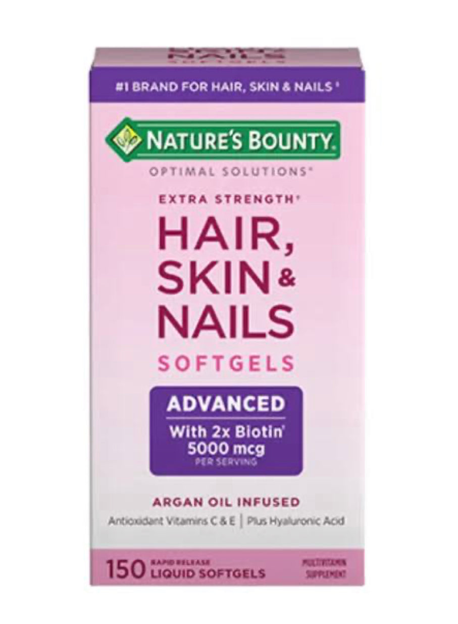Natures bounty hair,skin and nails softgels(150 softgels)